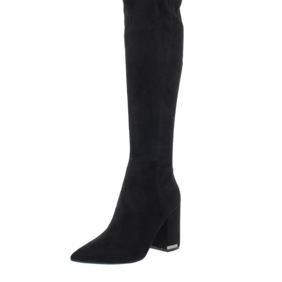 Calvin Klein Womens Marriet Black Knee-High Boots - Picture 1 of 2
